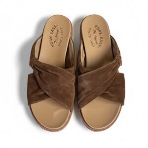 Kork-Ease brown suede Zel sandals, size 8, BRAND NEW!